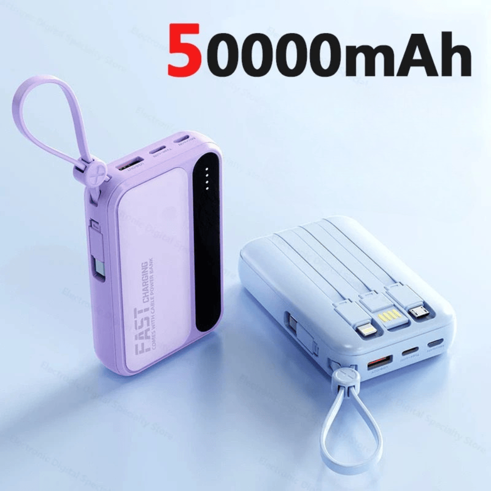 Batterie externe 4 câbles intégrés