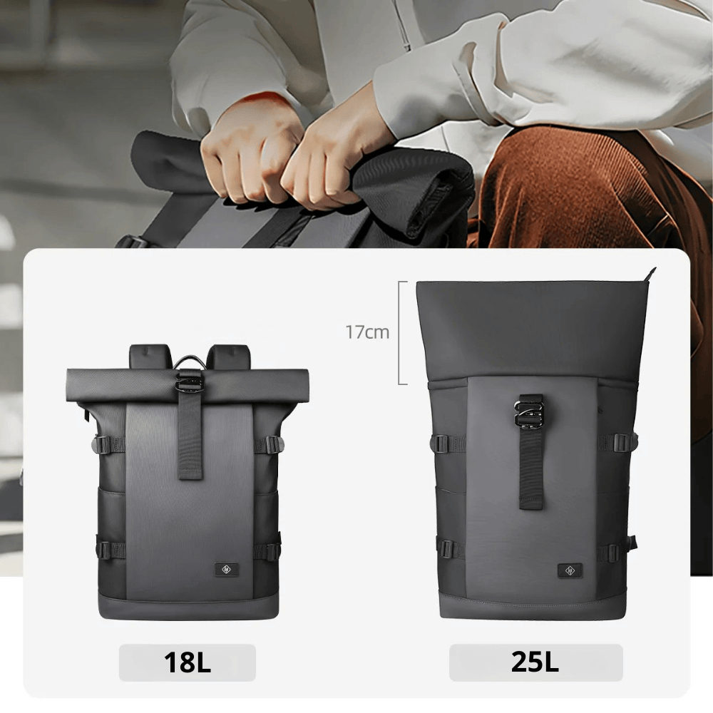 Sac à dos ordinateur 17 pouces roll top