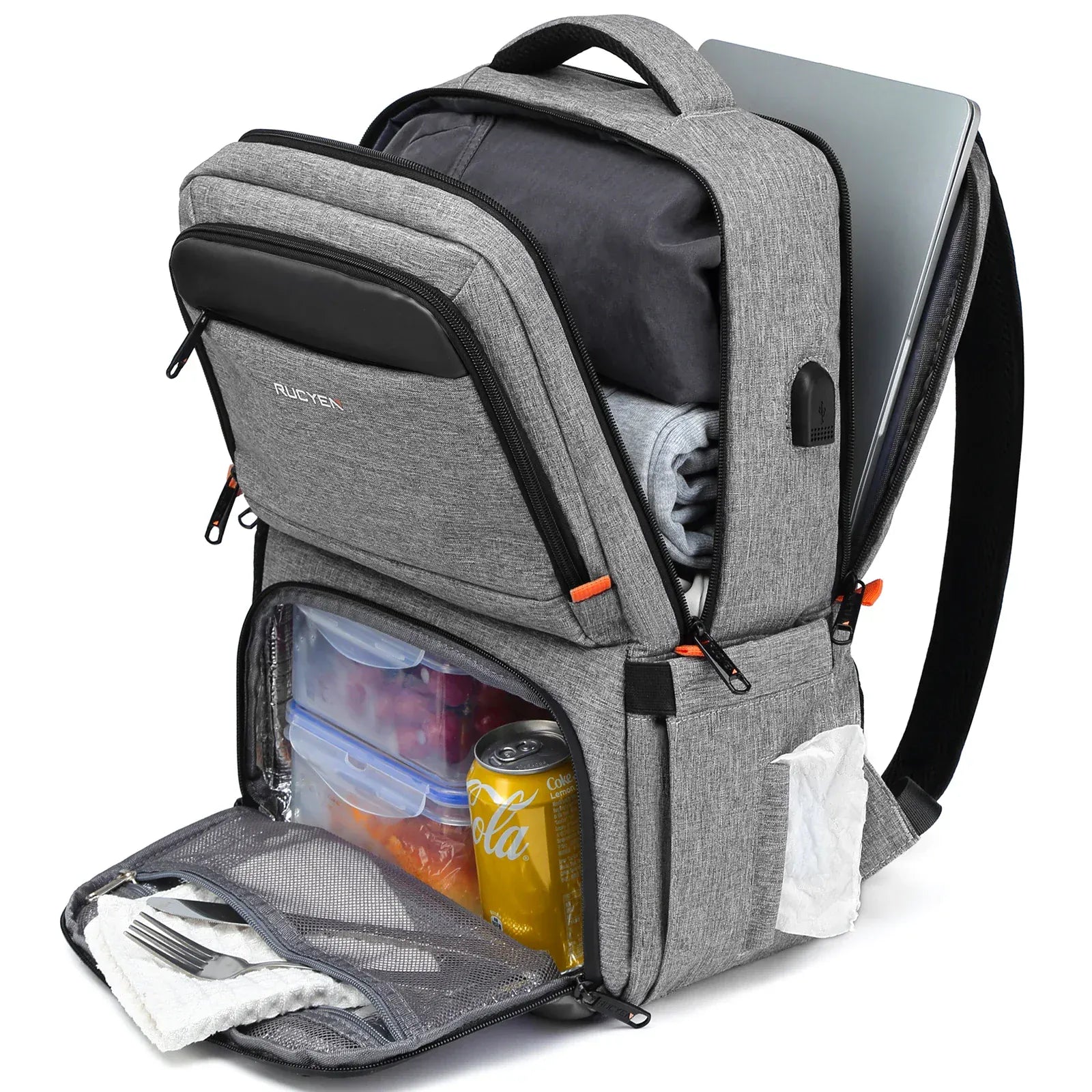 Sac à dos ordinateur avec compartiment isotherme