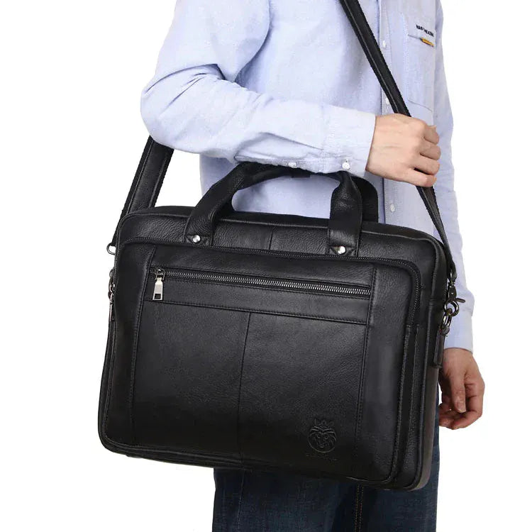 Sac ordinateur homme cuir noir