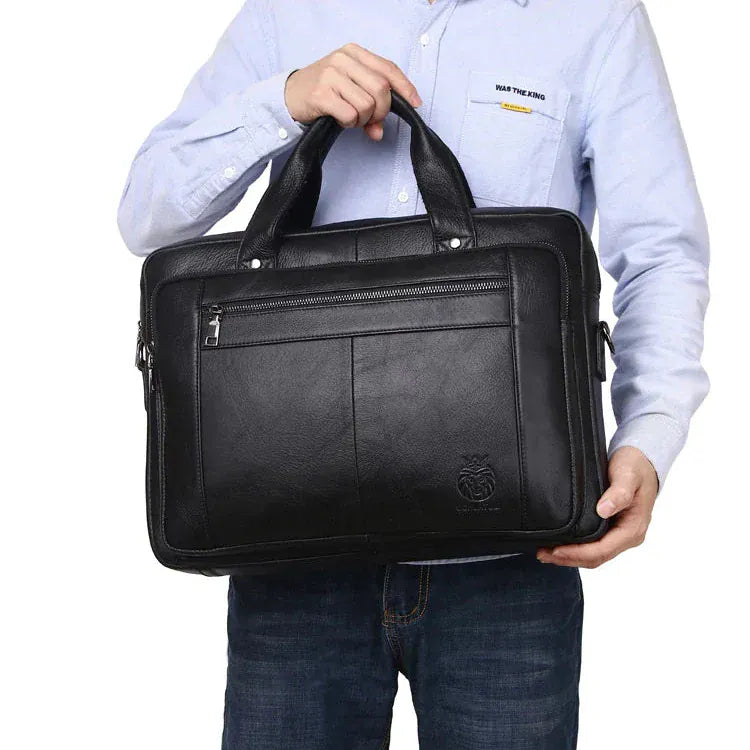 Sac ordinateur homme cuir noir