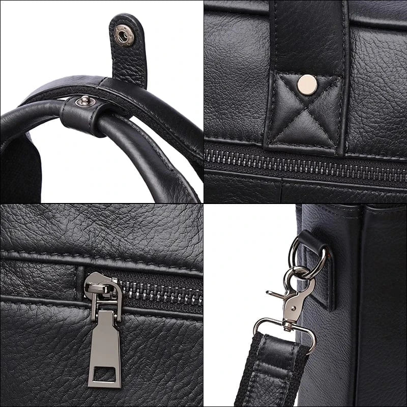 Sac ordinateur homme cuir noir