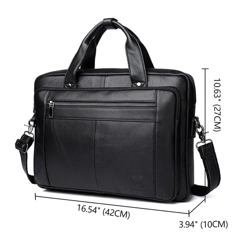 Sac ordinateur homme cuir noir