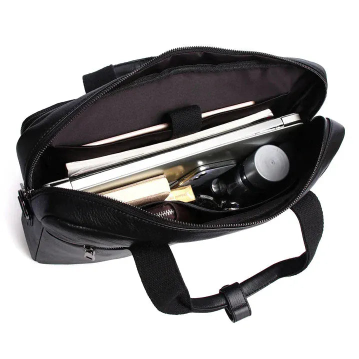 Sac ordinateur homme cuir noir