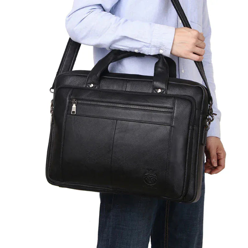 Sac ordinateur homme cuir noir