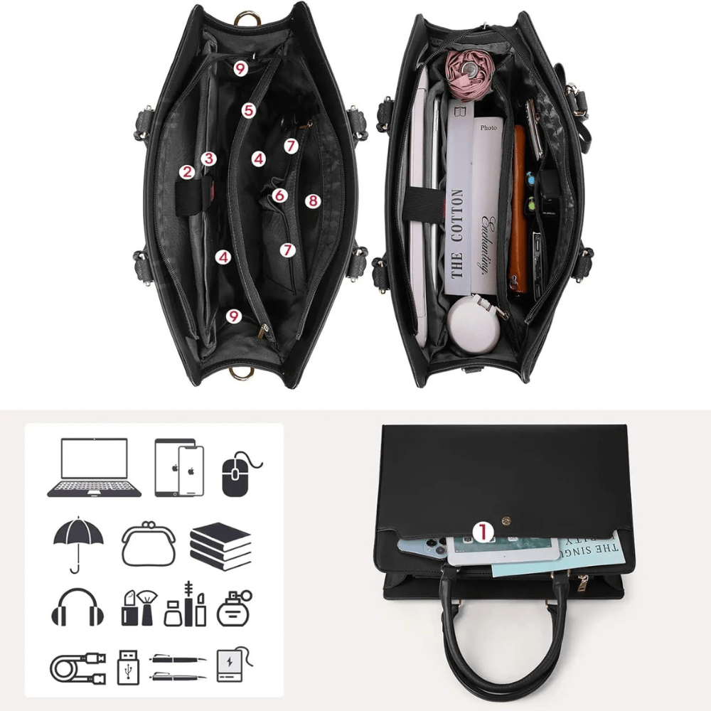 Sac ordinateur travail femme 15 pouces